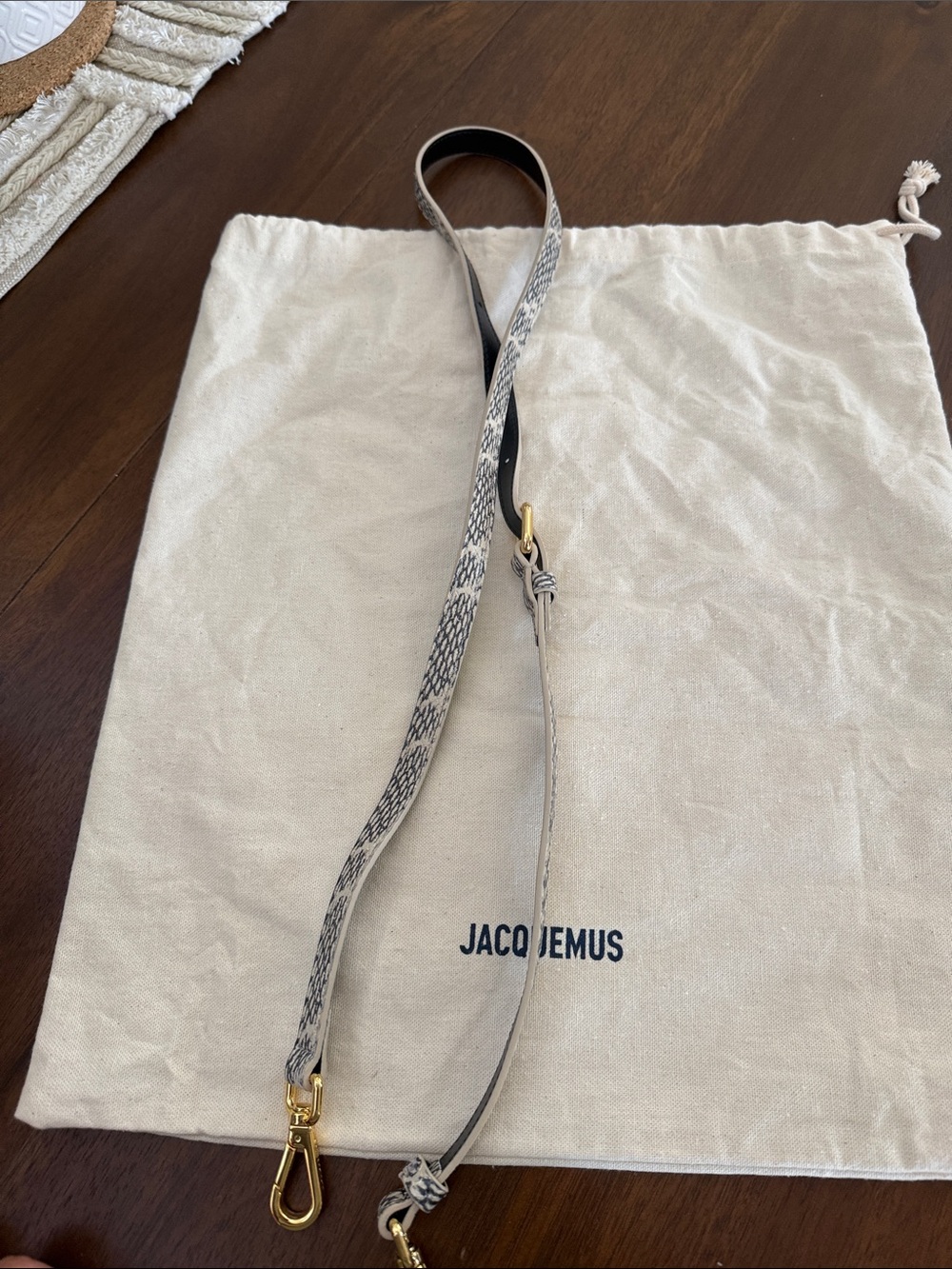 Jacquemus Le Grand Bambino Black & White Snakeskin-Effect Mini Bag - Picture 5 of 6